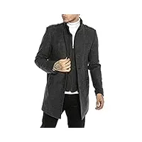 redbridge classy chic manteau d'hiver pour homme - gris - large