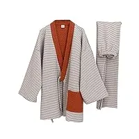 pyjamas pour hommes japonais robe de chambre chaude épaissir kimono chemise de nuit taille m rétro