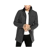 redbridge manteau pour homme veste d'hiver classy chic blouson honeycomb gris foncé s