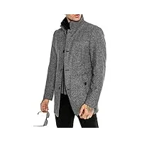redbridge manteau pour homme veste d'hiver classy chic blouson honeycomb gris m