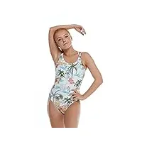 body glove pascale one piece swimsuit with back detail maillot de bain, azur tropical, s femme