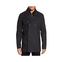 kenneth cole new york manteau avec bavoir en laine mélangée pour homme - gris - medium