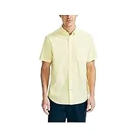 nautica men's classic fit oxford shirt chemise bouton bas, jaune soleil, xl homme