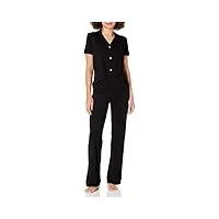 cosabella bella short sleeve top & pant pajama set ensemble de pyjamas, noir/noir, xl femme