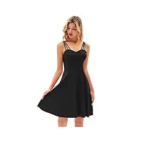 grace karin noël robe de soirée de vacances pour femmes noir robe vintage mode sexy robe pour femme,m,noir-noir
