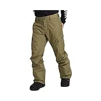 burton pantalon cargo standard pour homme, coupe droite, vert, taille s