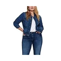 only carmakoma femme carwespa life denim jacket mbd noos blouson en jean, medium blue denim, 50 eu