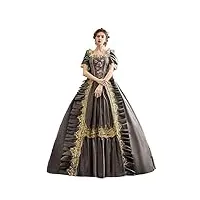 countrywomen 18th century robe de bal rococo longue pour femme, rococo-gris, taille m