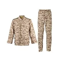 sr-keistog uniforme militaire camouflage tactique vêtements costume hommes airsoft chemise combat militaire + pantalon cargo desert digital s
