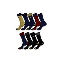 serge blanco homme serge blanco chaussettes ser/chvx9 chaussettes, noir/bleu/or/rouge/gris, 39-42 eu