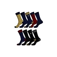 serge blanco homme serge blanco chaussettes ser/chvx9 chaussettes, noir/bleu/or/rouge/gris, 43-46 eu