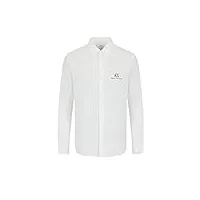 a|x armani exchange long sleeve icon logo button shirt, chemise,