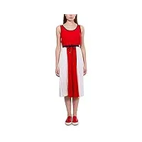 tommy hilfiger - colorblock pleated midi dress - size 38