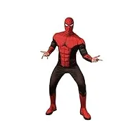 rubies - marvel officiel - spider-man - déguisement spider-man no way home rouge et noir pour adultes - taille std - costume avec combinaison à manches longues et cagoule