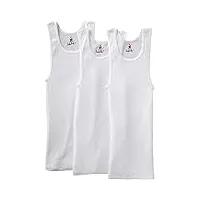hanes men's tall man ribbed tank top (pack of three) white