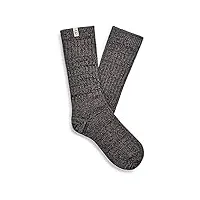 ugg chaussettes amples en maille côtelée pour femme, gris/noir, taille unique