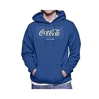 coca cola white stripes logo men's hooded sweatshirt