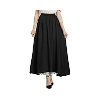 scarlet darkness vintage rétro jupe médiévale taille elastique jupe trapèze femme jupe renaissance s noir sl34s21-2