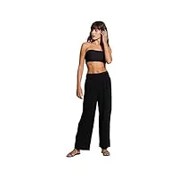 seafolly pantalon femme avec taille élastique vêtement couvrant de maillot de bain, edit de plage noir, xl