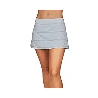sofibella jupe-short de tennis pour femme couleurs uv 33 cm, gris, taille s