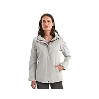 killtec womens veste fonctionnelle avec capuche zippée - inkele, beige clair, 48, 24073-000