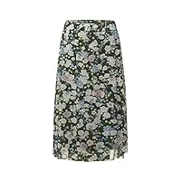 cecil - jupe en maille avec fleurs en olive utilitaire taille xl