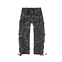 bw-online-shop squad vintage pantalon cargo pour homme, motif camouflage foncé, 34w x 34l