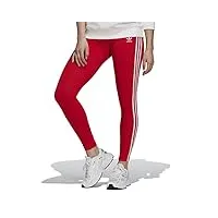 adidas originals adicolor classics legging 3 bandes pour femme, rouge vif, taille l