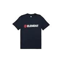 element young mens short sleeve tee shirt, eclipse navy blazin, m homme