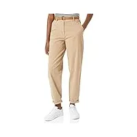 tommy hilfiger femme co twill tapered chino pantalons, beige, 38 eu
