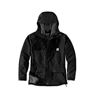 carhartt super dux™ relaxed fit insulated traditional coat, manteau de travail collÉ pour des hommes, black,