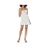 bcbgeneration robe courte à col carré pour femme, blanc (optic white), taille m