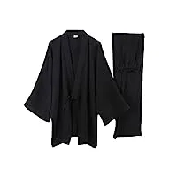 un-brand kimono japonais pour hommes lâche décontracté maison pyjamas vêtements de nuit taille xxl o35