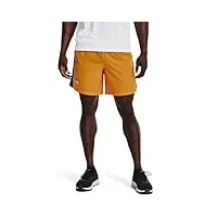 under armour men's standard launch stretch woven 7-inch shorts, cruise gold (588)/gold, small