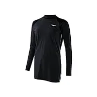 speedo modest long-line tunic cover up swimwear tunique de natation femme, noir/blanc, 32