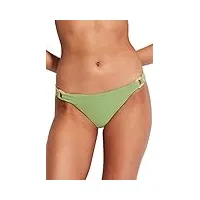 seafolly maillot de bain bas de bikini hipster pour femme avec bordure carrée, thé vert du belize, 2