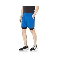 new balance men's r.w.t. 7 inch 2 in 1 short, blue groove, small
