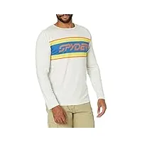 spyder active sports t-shirt léger à manches longues et col rond pour homme, glacier, taille s