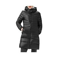 orolay manteau long d'hiver en duvet pour femme avec col montant le noir m