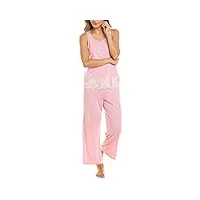 natori luxe shangri la ensemble pyjama pijama, ht. fleur de rosier/blanc, xl (lot de 2) femme