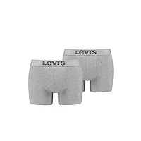levi's boxer sous-vêtement, gris, xxl (lot de 2) homme