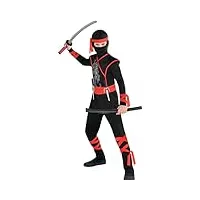 amscan 8407468 costume de ninja pour enfants | taille xl (14-16) | 3 pièces