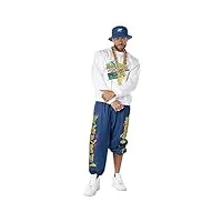 california costumes, 90's hip hop, adulte, multi,large (107 cm- 112 cm poitrine)
