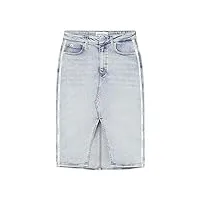 calvin klein jeans midi skirt jupe, denim light, 26w régulier femme