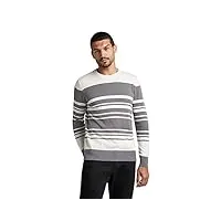 g-star raw stripe knitted pullover homme, multicolore (nimbus cloud/granite stripe d21175-c706-c992), s