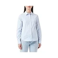 gant reg broadcloth striped shirt chemise en drap fin À rayures regular, muted blue, 34 femme