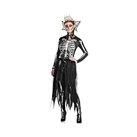 amscan reine noir – 1 pièce costume gothique squelette queen | taille l (38-40) | 1 ensemble, 8406727, multicolore, l