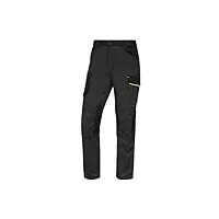 delta plus pantalon de travail multipoches 65% polyester 35% coton 245 g mach 2 deltaplus m2pa3, gris/jaune, xl