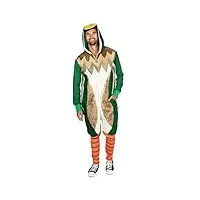 tipsy elves costume d'halloween amusant pour homme - combinaison de canard vert avec ailes de colvert - taille xl