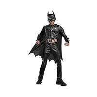 rubies - dc officiel - batman dark knight - déguisement de luxe pour enfants - costume avec combinaison à manches longues, cape et masque - pour halloween, carnaval, noël